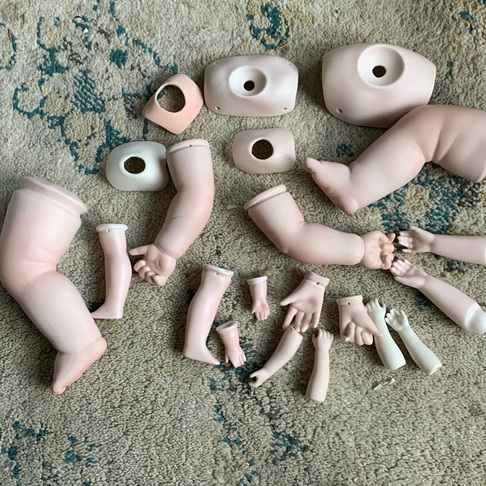Porcelain doll parts